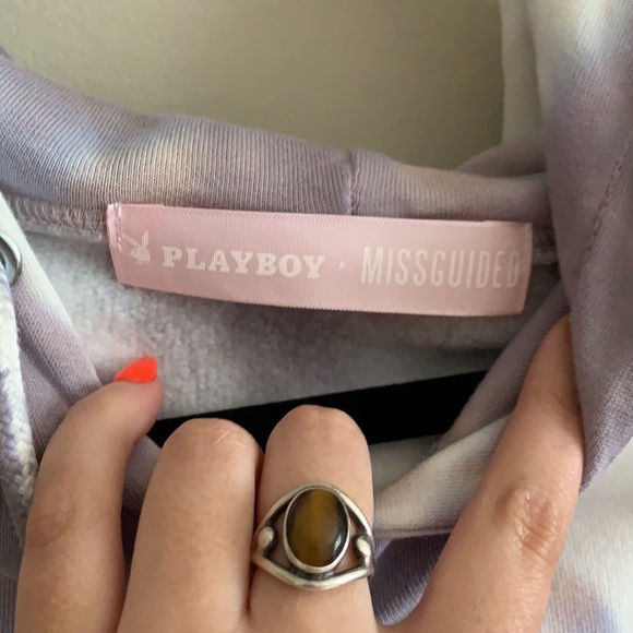playboy x misguided cropped hoodie - Picture 5 of 5